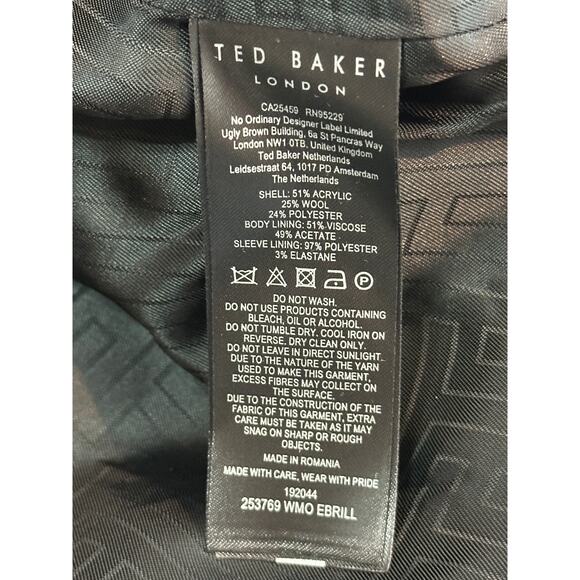 Ted Baker London Leopard Print Wool Blend Shacket Coat Jacket Size 5 XL $475 - Picture 11 of 12